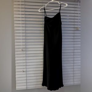 Bebe midi silk slip dress